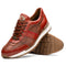 Marco Di Milano Brescia Python & Calfskin Sneakers Cognac