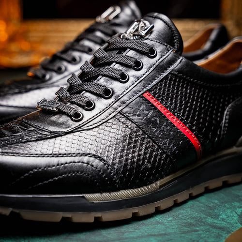 Marco Di Milano Brescia Black Leather Dress Shoes
