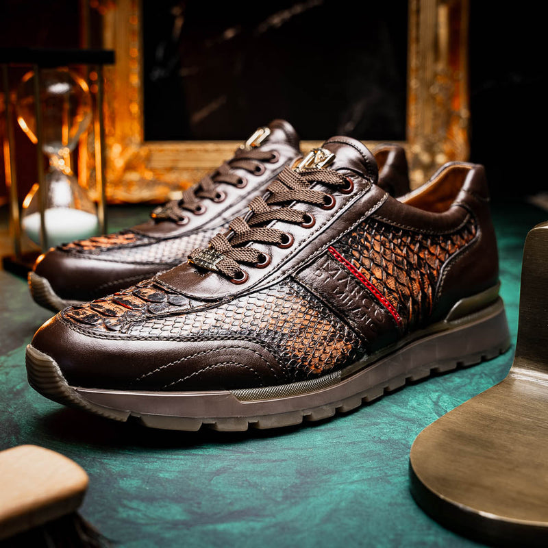 Marco Di Milano Brescia Cognac Washed Leather Shoes