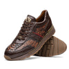 Marco Di Milano Brescia Python & Calfskin Sneakers Cognac