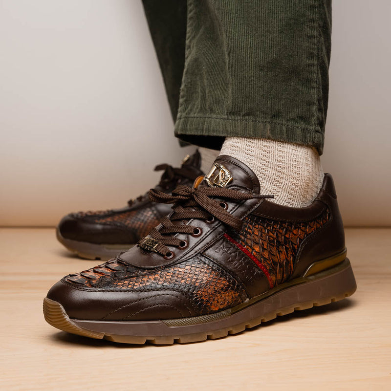 Marco Di Milano Brescia Cognac Washed Leather Shoes