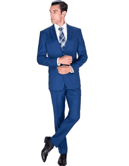 Bright Blue Suits - AlbertoNardoniStore