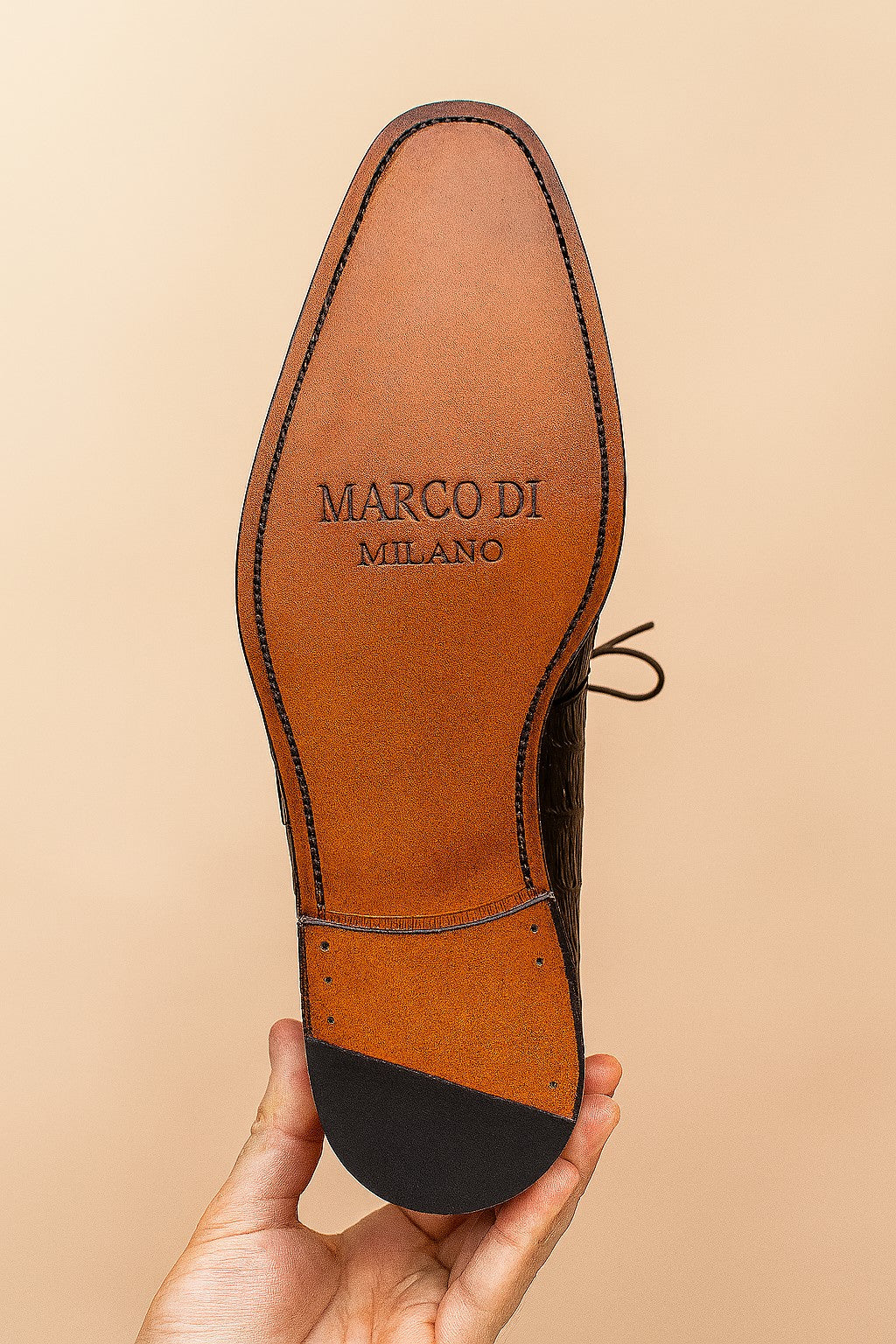 Marco Di Milano Men's Brown Hornback Exotic Shoes Bike Toe Cancun