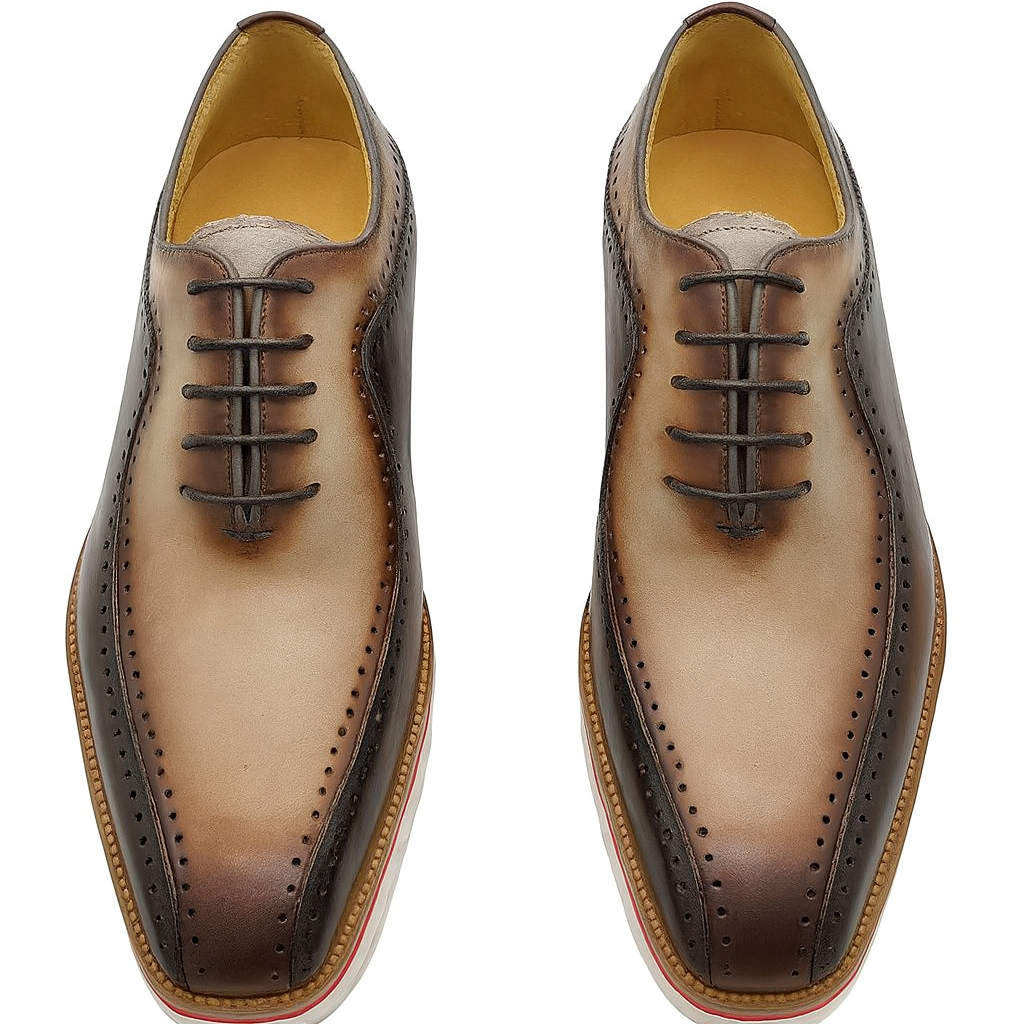 Two-Tone Burnished Brogue Oxford