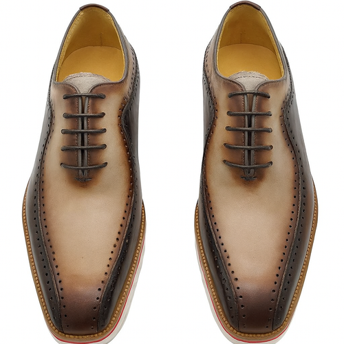 Two-Tone Burnished Brogue Oxford