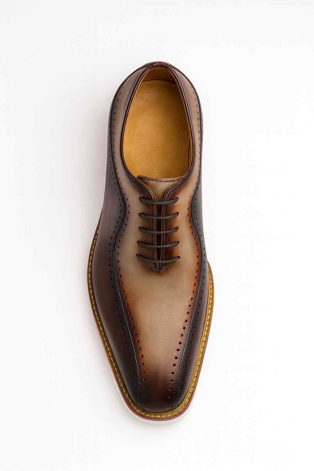 Two-Tone Burnished Brogue Oxford
