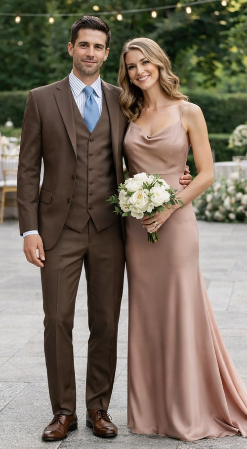 Brown Groomsmen Suits