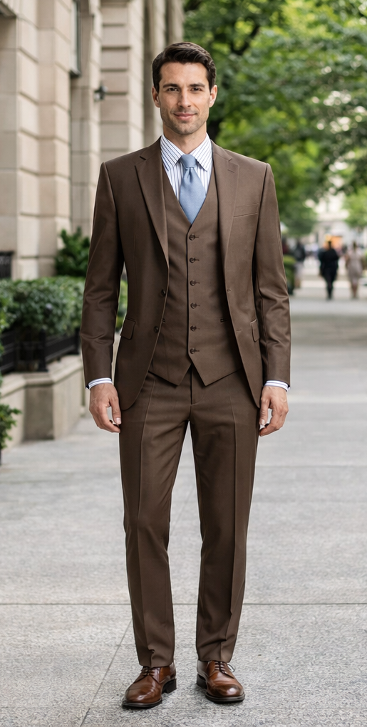 Brown Groomsmen Suits