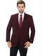 Wholesale Mens Jackets - Wholesale Blazer -Burgundy Two Button Blazer