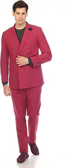 Burgundry Double Breasted Seersucker Suit $89 - AlbertoNardoniStore