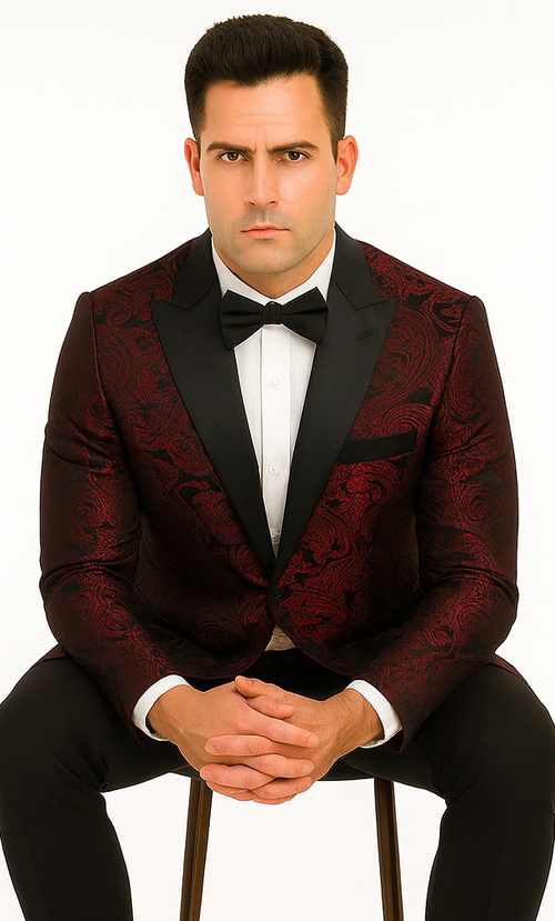Burgundy Groomsmen Suits