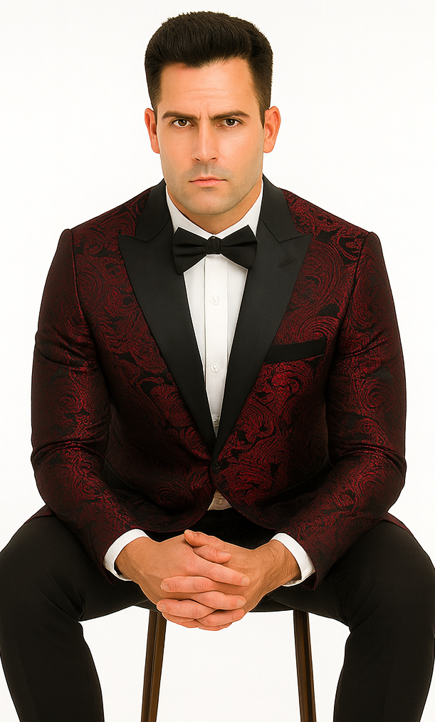 Burgundy Groomsmen Suits