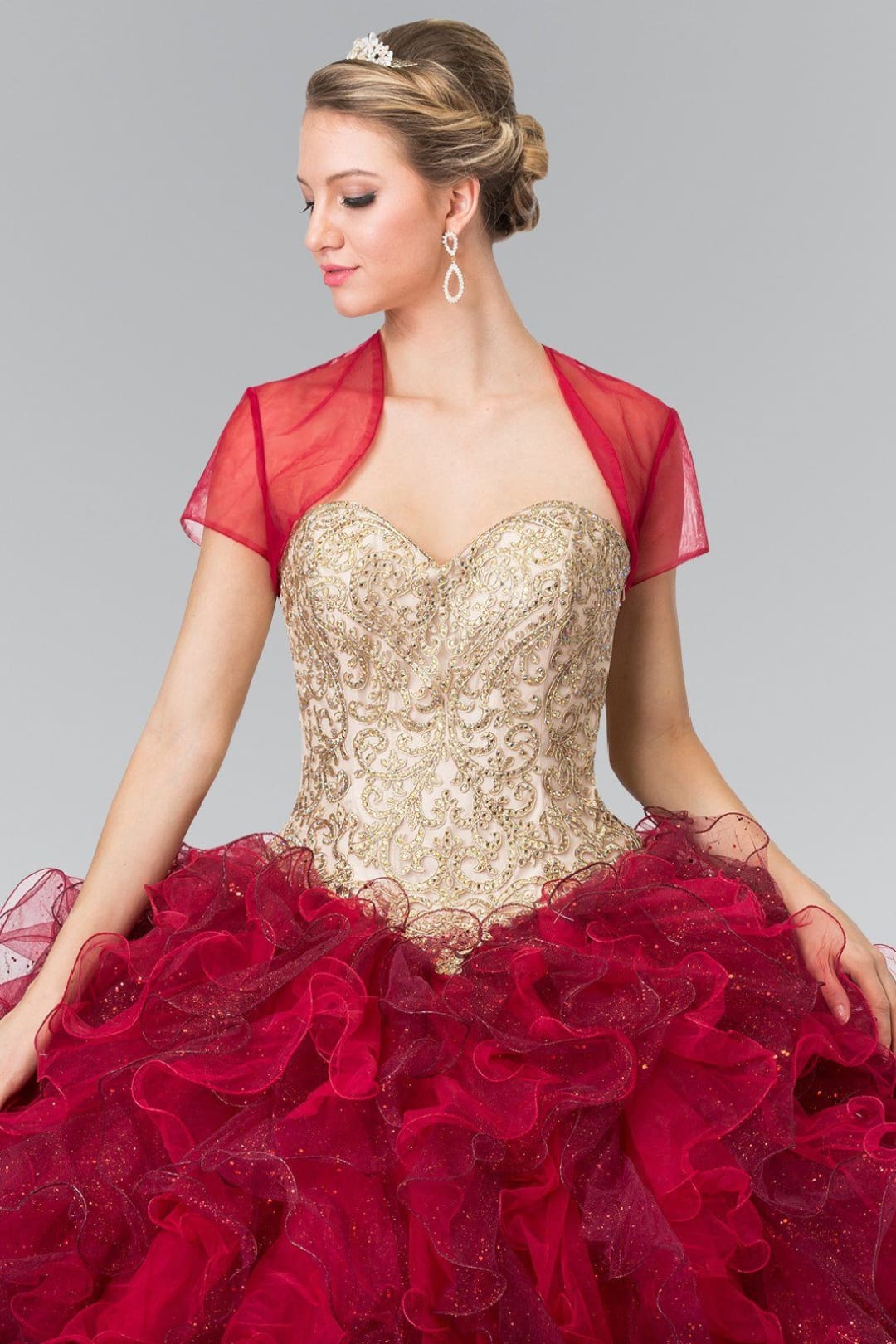 Ruffled Ballgown Dress by Elizabeth KGL2211