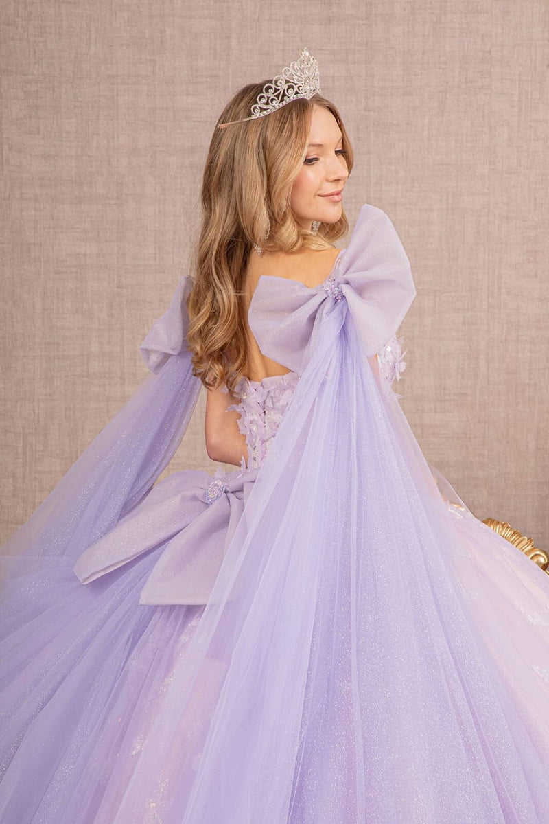 Butterfly Ribbon Sleeve Ball Gown by Elizabeth KGL3175