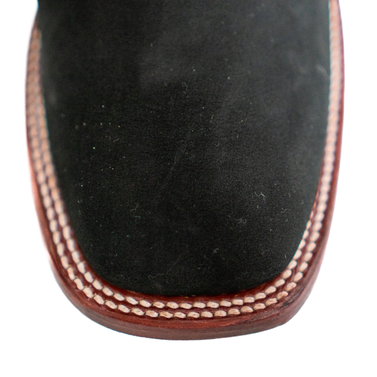 Los Altos Women's Boot Wide Square Toe Nobuck Black Leather Sole - Nobuck Black