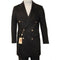 Men c-couture double breasted overcoat Black Color