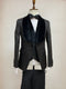 Mens Black Dinner. Jacket - Two Toned Color Blazer Black-Black Sport Coat