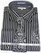 Mens Black Striped Dress Shirt - AlbertoNardoniStore