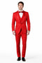 Classic Red Shawl Lapel Tuxedo for Men | 1-Button 4-Piece Suit