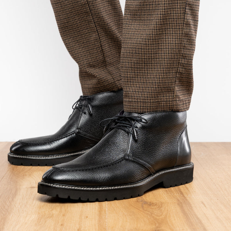 Zelli Campo High Deerskin Chukka Boot Black (48-595-BLK)
