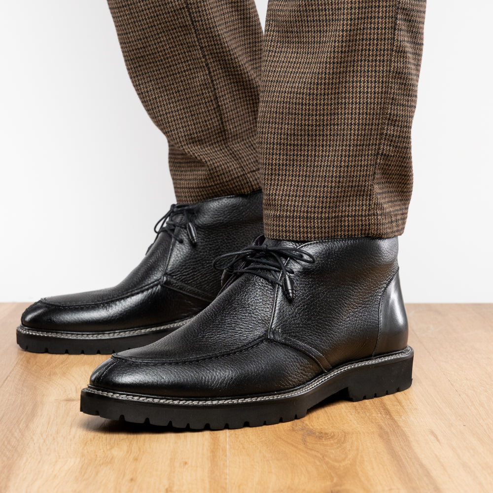 Zelli Campo High Deerskin Chukka Boot Black (48-595-BLK)