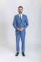 Caravelli Suit - Designer Caravelli Jacket and Pants in Color Solid Powder Blue