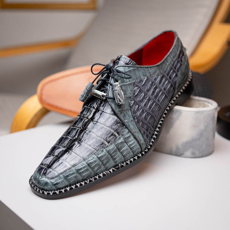 Marco Di Milano Caribe - Dark Gray Leather Dress Shoes