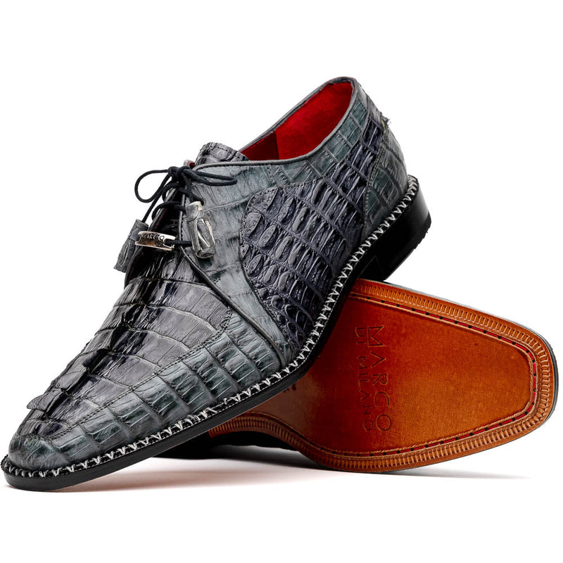 Marco Di Milano Caribe - Dark Gray Leather Dress Shoes