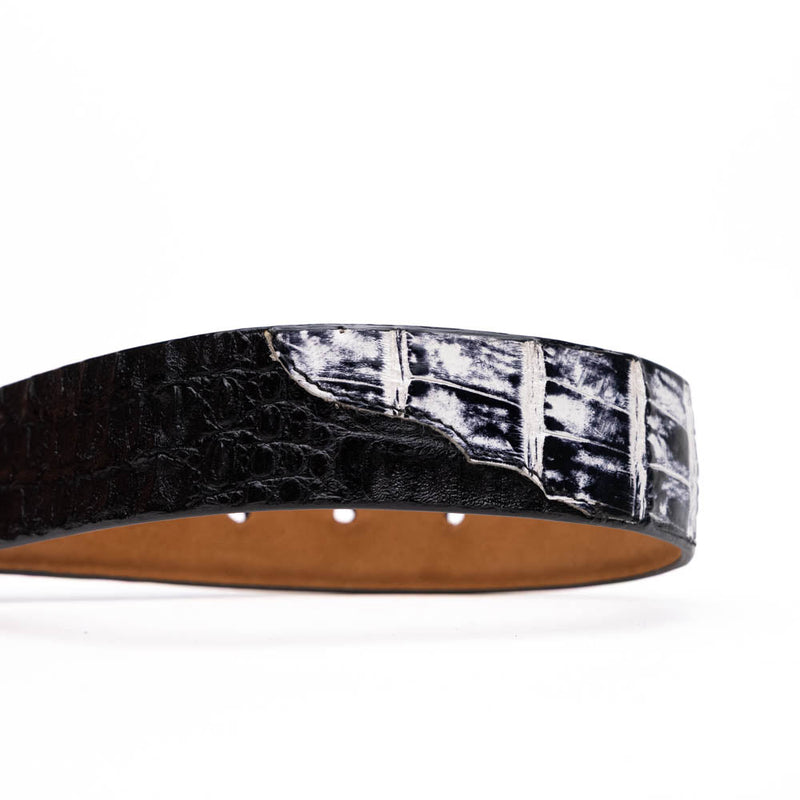 Marco_Di_Milano Caribe Belt Newspaper - Black Leather Loafer