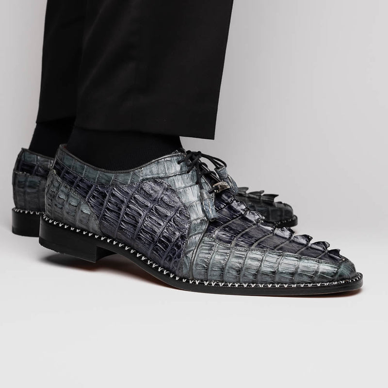 Marco Di Milano Caribe - Dark Gray Leather Dress Shoes