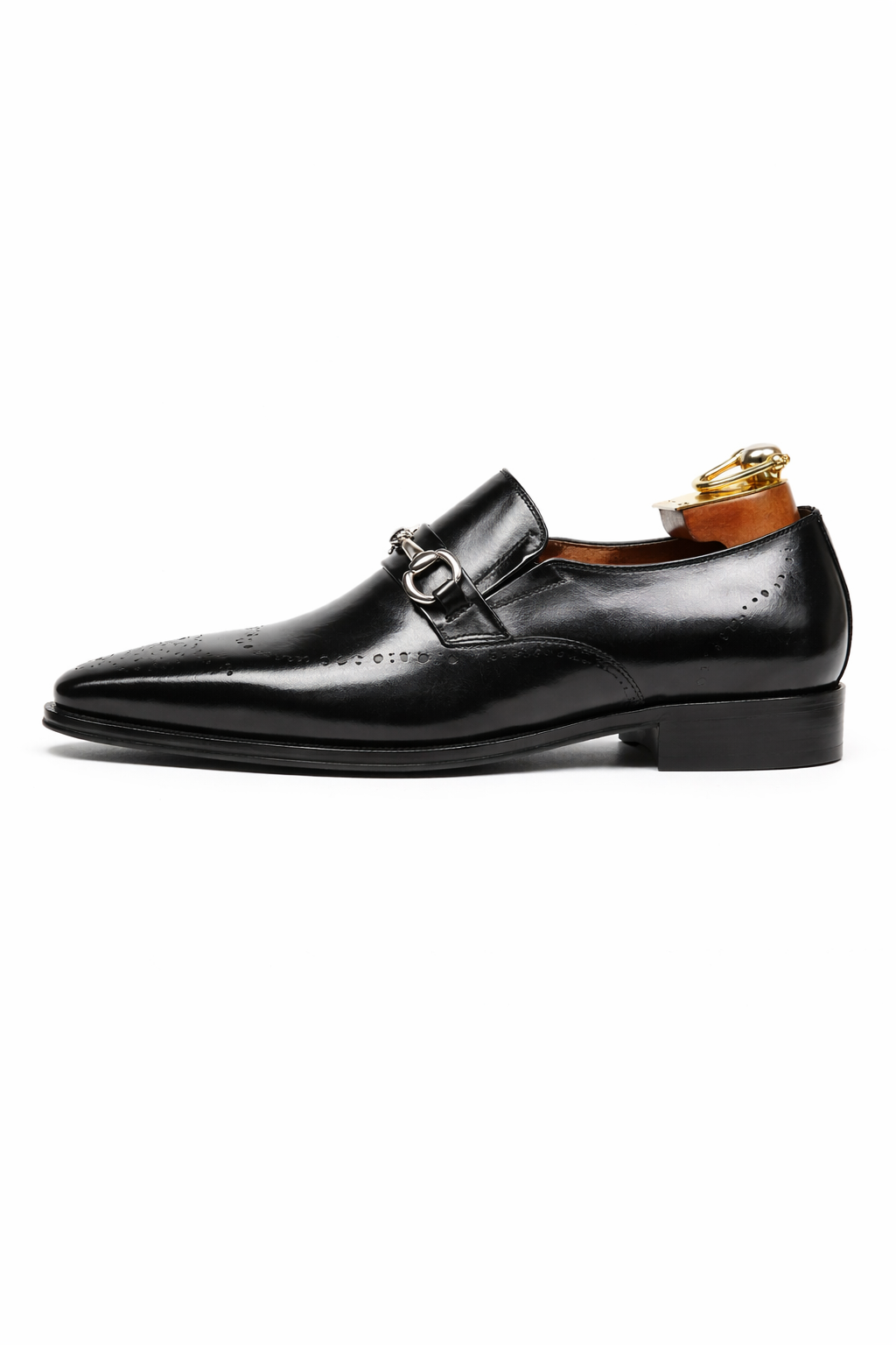 Mens Wholecut Two Tone Leather Wingtip Loafer Dress Shoes in Blue & Tan