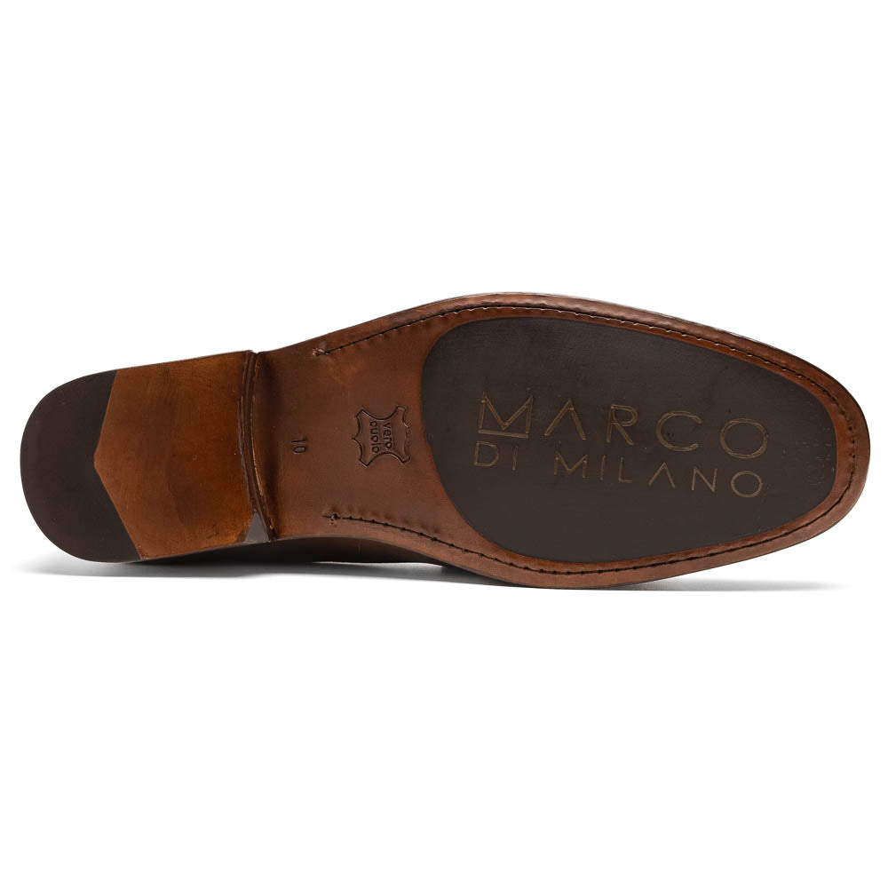 Marco Di Milano Cassarano Men's Calfskin Leather Loafers Tan