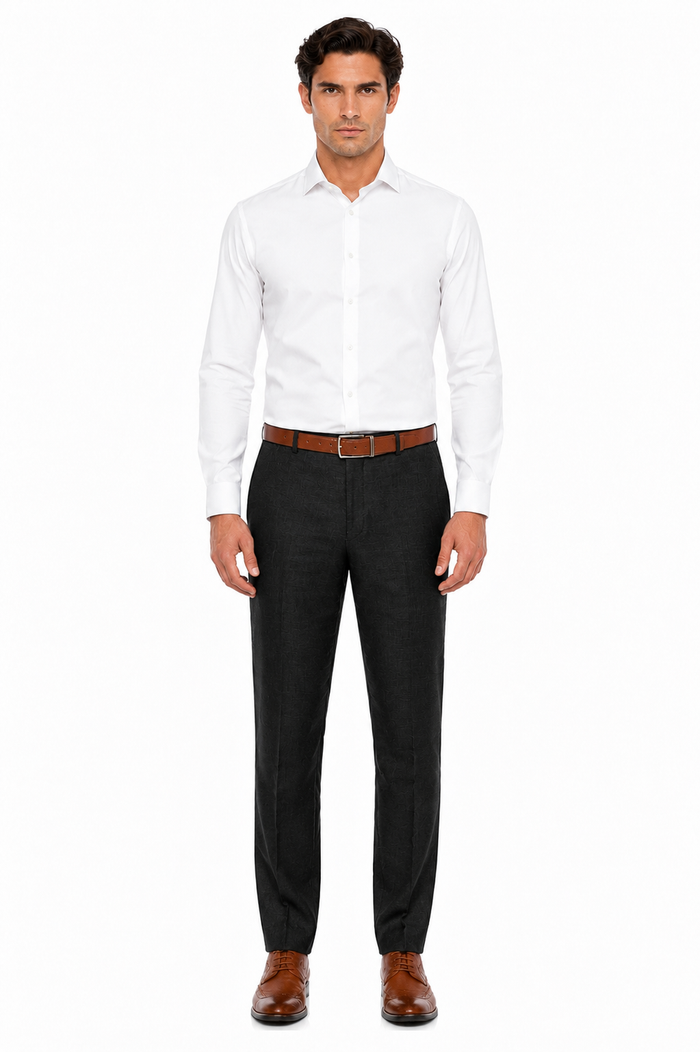 Casual Linen Suit Pants for Men – Breathable Beach Wedding Summer Trousers