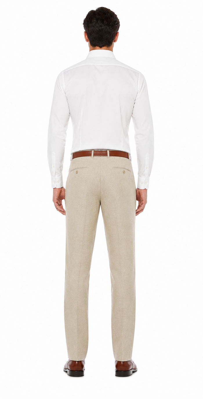Casual Linen Suit Pants for Men – Breathable Beach Wedding Summer Trousers