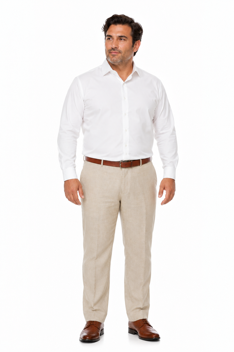 Casual Linen Suit Pants for Men – Breathable Beach Wedding Summer Trousers