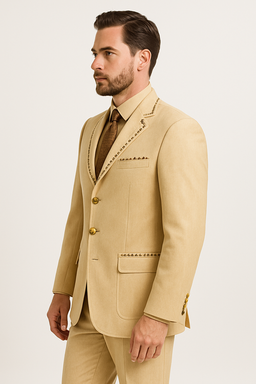 Champagne Groomsmen Suits