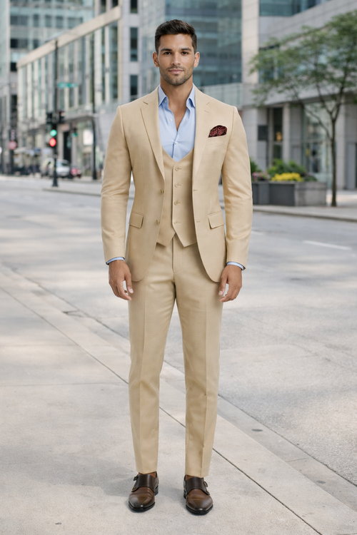Champagne Groomsmen Suits