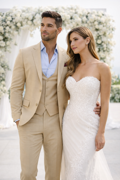 Champagne Groomsmen Suits