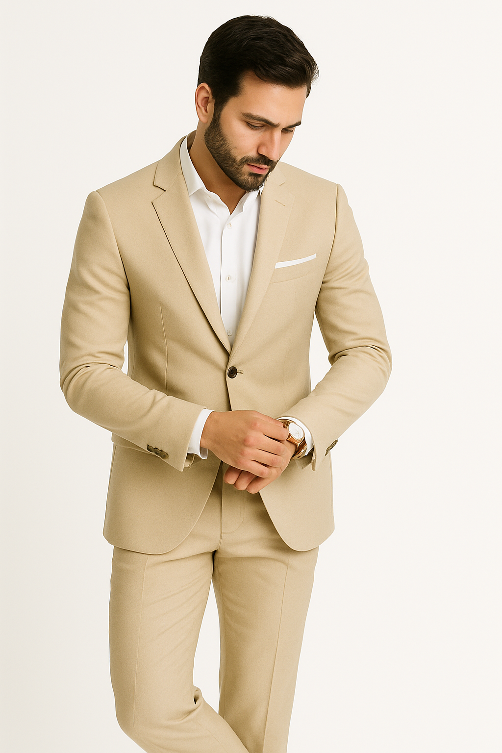 Champagne Groomsmen Suits