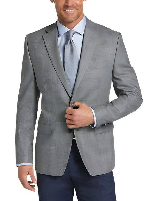 Mens 56 Long  Sport Coat Gray Color Sport Coat