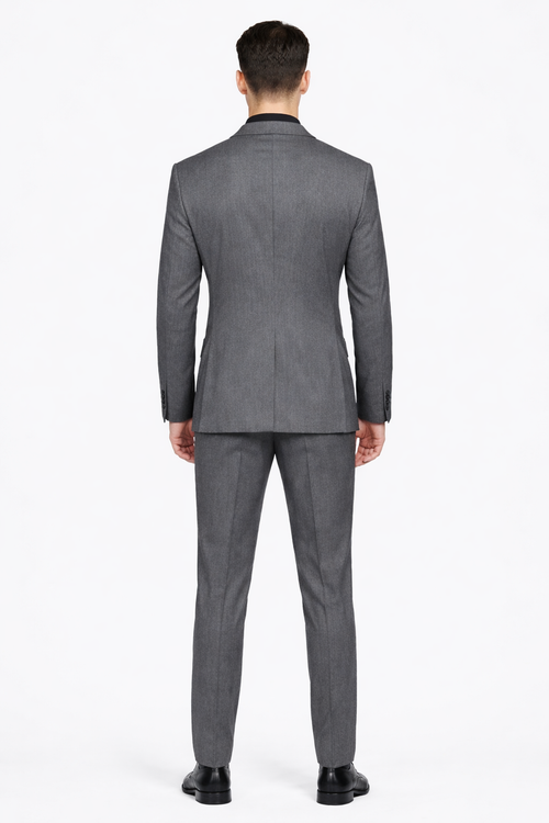 green emerald velvet dress The Charcoal Grey Wedding Suit main image 1