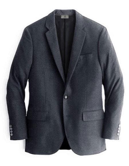 Charcoal Mens Winter Blazer Cashmere and Wool Winter Fabric Sport Coat $99UP - AlbertoNardoniStore