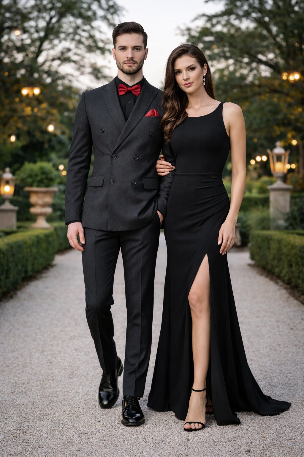 Ultra Slim Fit Double Breasted Charcoal Suit - Narrow Leg Pants - Gucci Cut - Tapered Jacket