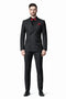 Ultra Slim Fit Double Breasted Charcoal Suit - Narrow Leg Pants - Gucci Cut - Tapered Jacket