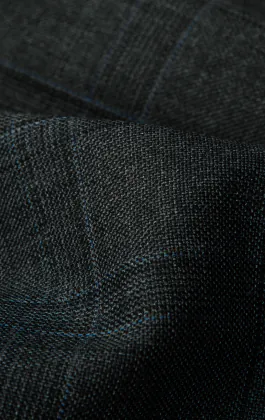 Charcoal Windowpane Vest