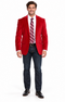 Big And Tall Blazers - Velvet ~ Blazer Jacket Sport Coat Red