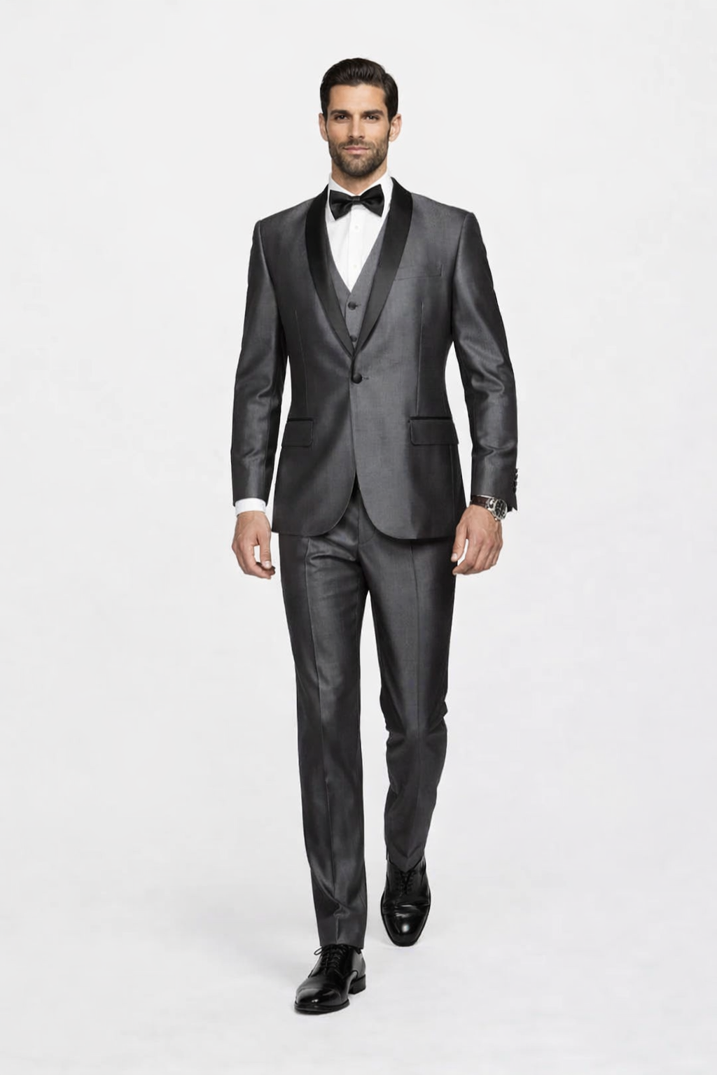 Dark Grey Groomsmen suits Groomsmen Suits With Shirt and Tie Package