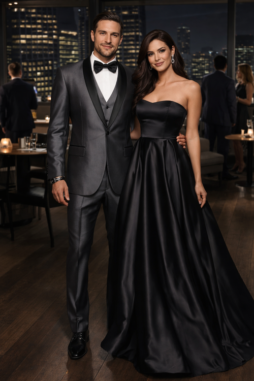 Dark Grey Groomsmen suits Groomsmen Suits With Shirt and Tie Package