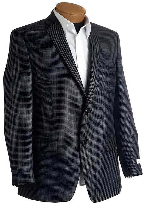 Cheap Priced Blazer Jacket For Men Online Designer Navy Tweed Houndstooth Checkered Sports Jacket Navy - PL-63961 Blue