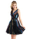 Clarisse 3948 A-Line Plunging V-Neck Corset Lace-Up Back Open Back Floor-Length Homecoming Dress